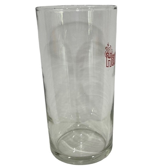 Vintage Harrah's Casino Clear Cocktail Glass Barware Red Logo Souvenir 8 oz - Picture 6 of 11